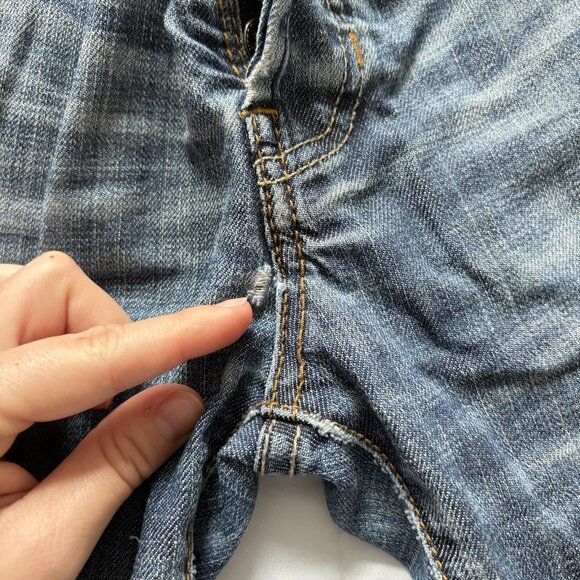 Buffalo David Bitton Bootcut King Jeans Mens 31 X 30 Blue Cotton Button-Fly Blue - Picture 11 of 13